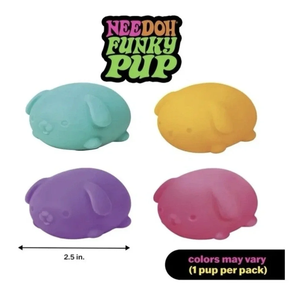 Purple NeeDoh Funky Pup Squishy Dog Fidget Toy - Sensory Stress Relief - NEW